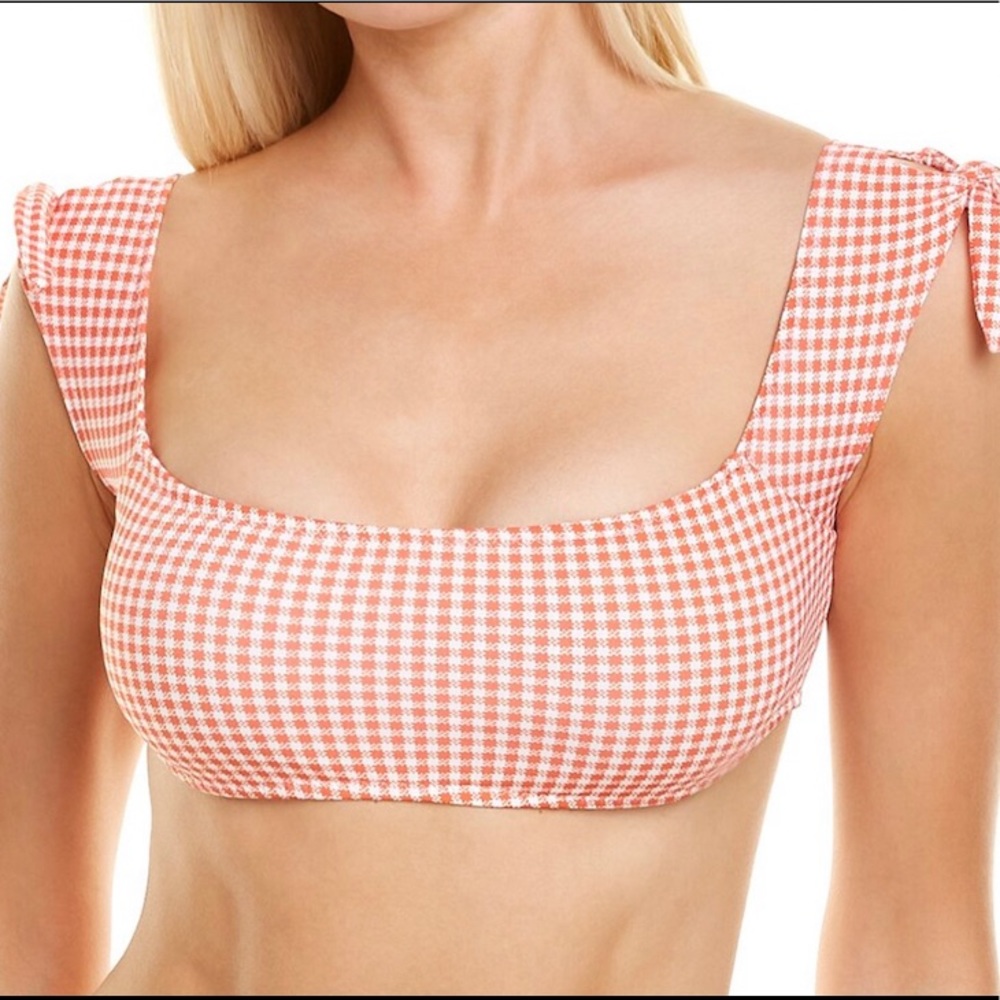 Eberjey Betty Delilah Swim Top. Checkered red/white. Perfect w/daisy dukes. New